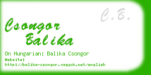 csongor balika business card